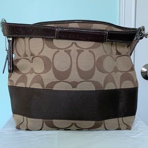 Brown Coach shoulder bag